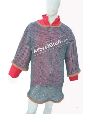 Flat Washer Chain Mail Hauberk Aluminum Dome Riveted Chest 54